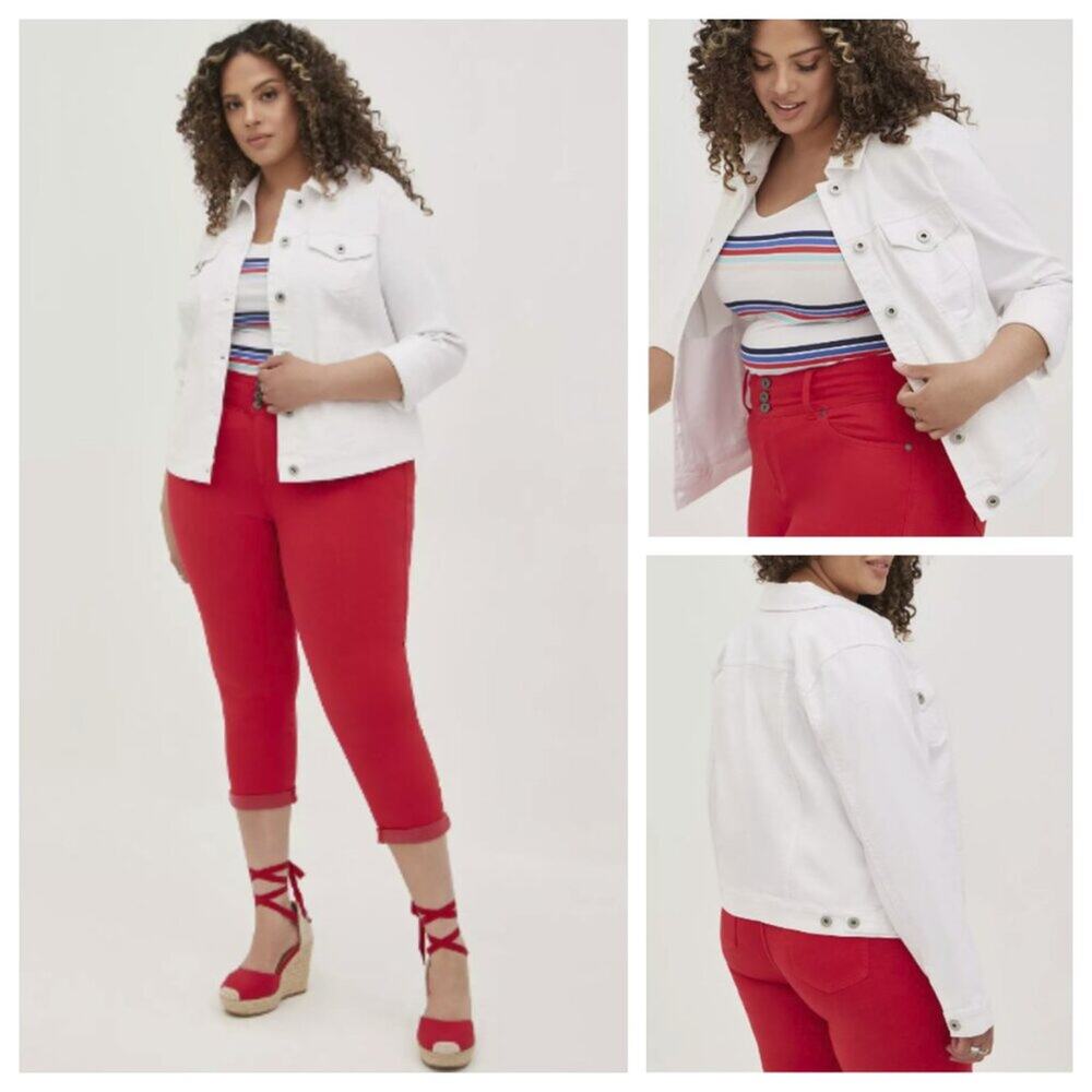 Torrid Women's Denim Jacket White Size M/10